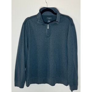 Van Heusen FLEX‎ Mens Quarter Zip Pullover Sweatshirt Gray Size L Classic Fit